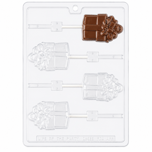 Life Of The Party Christmas Present Lollipop 4 Cavity