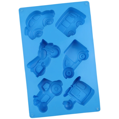 Cars & Trucks Silicone Baking Mold – 6 Cavity