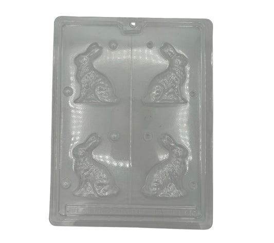 Sitting Easter Bunny Chocolate Mold – 4 Cavity Candy Mold