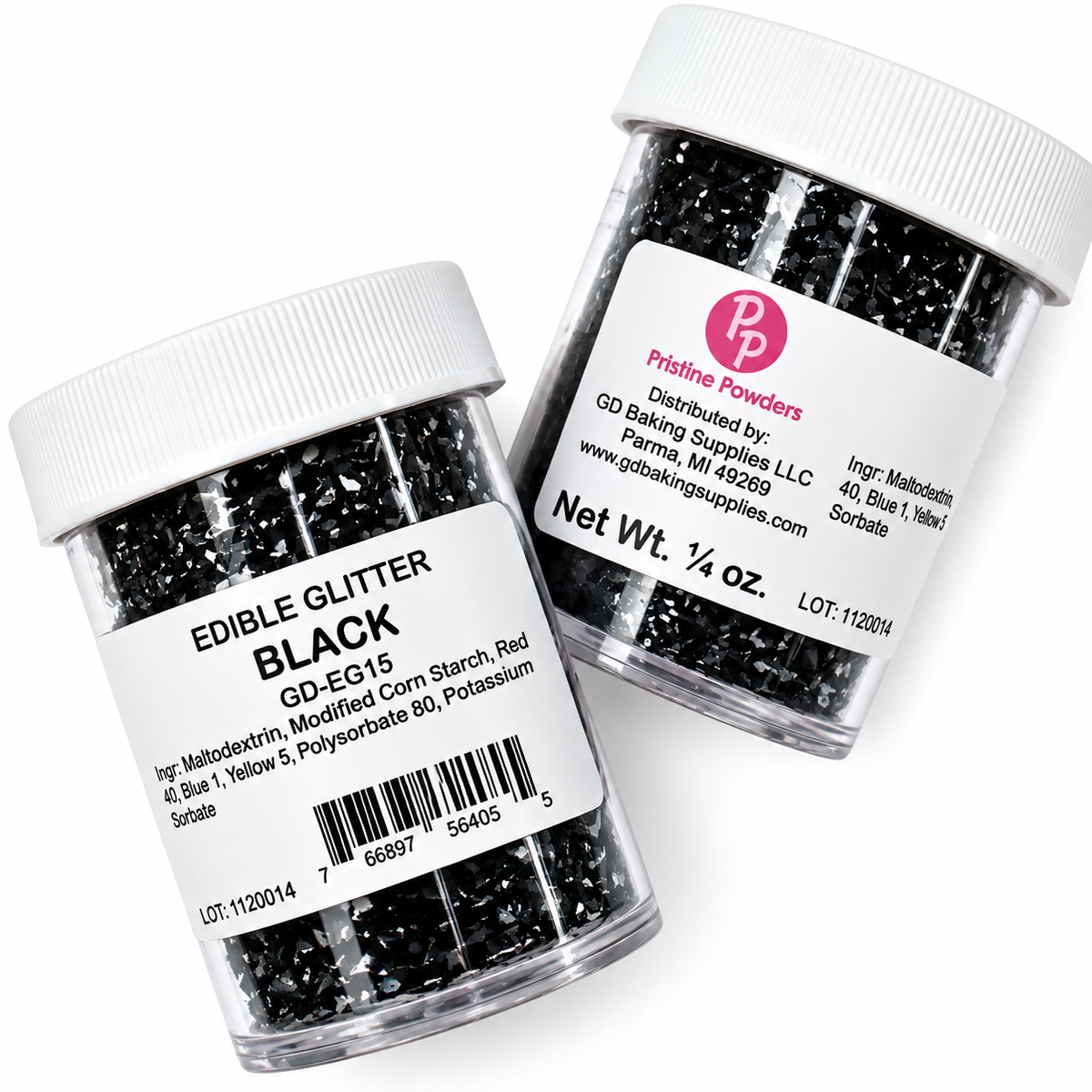 Edible Glitter Black .25 Oz