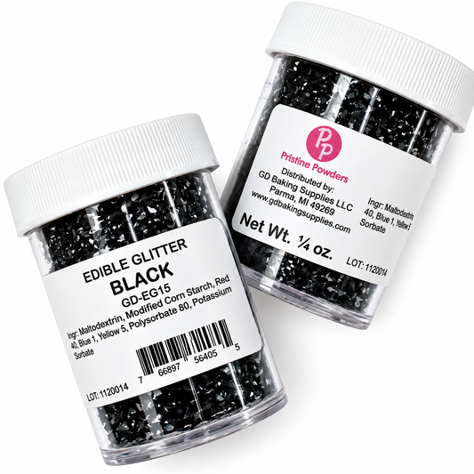 Edible Glitter Black .25 Oz
