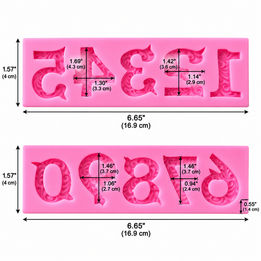 Number Lollipop Silicone Mold – 0–9