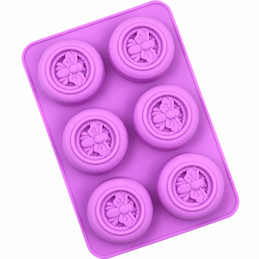 Bee Medallion Silicone Chocolate Mold – 6 Cavity