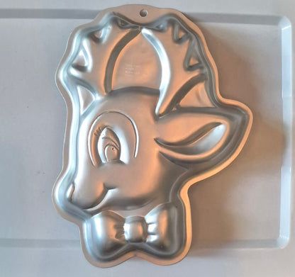 Wilton Rudy Reindeer Cake Pan Christmas New w/ Insert Aluminum Vintage 2000