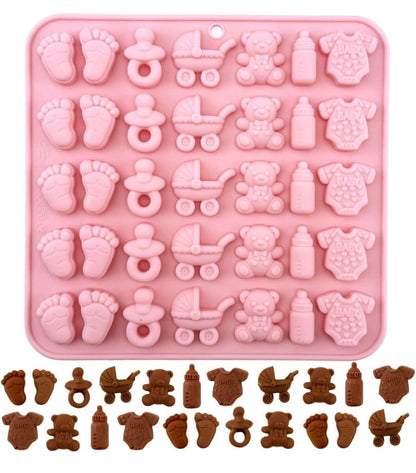 Baby Shower Silicone Candy Mold Baby Icons