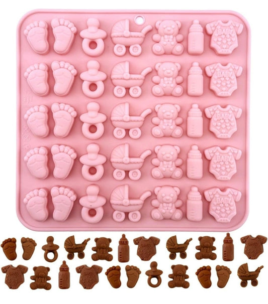 Baby Shower Silicone Candy Mold Baby Icons