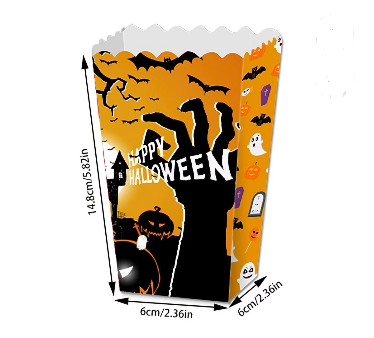 Halloween Spooky Night Popcorn Boxes 4 Count