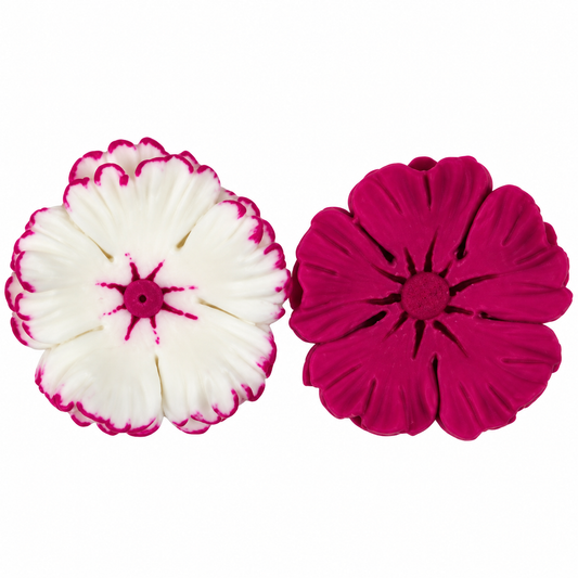 Dianthus Flower Icing Cake Decorations – Sugar Flower Toppers 3 Count