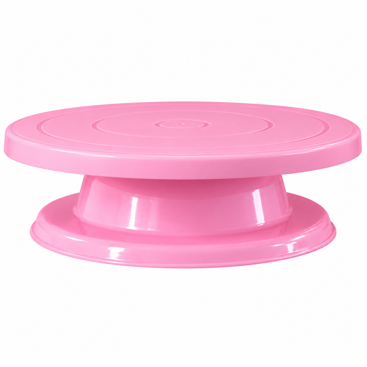 Pink 11" Cake Decorating Turntable – Rotating Plastic Cake Stand