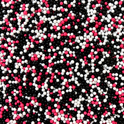 Pink Halloween Dot Cake Sprinkles - Pink, Black & White Nonpareils