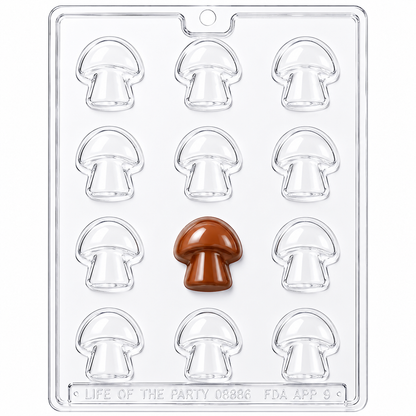 Woodland Mushroom Chocolate Candy Mold 12 Cavity