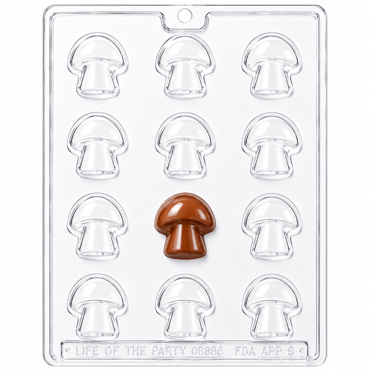 Woodland Mushroom Chocolate Candy Mold 12 Cavity