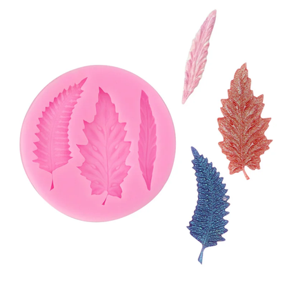Fern Leaves Fondant & Gum Paste Silicone Mold – 3 Designs