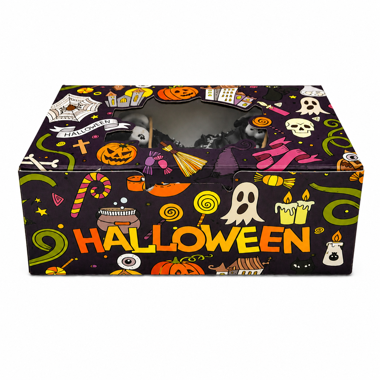 Halloween Cupcake Cookie Box 5 Count 6x3.5x3