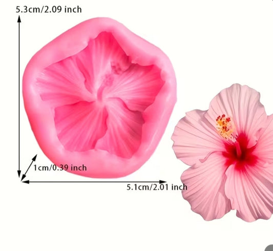Hibiscus Flower Silicone Mold Tropical Fondant, Chocolate & Sugar Flower Mold Moana-Inspo