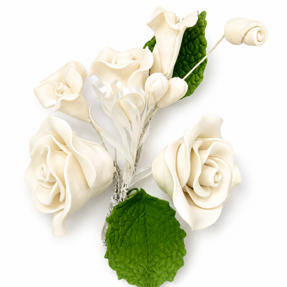 Tea Rose Gum Paste Spray White