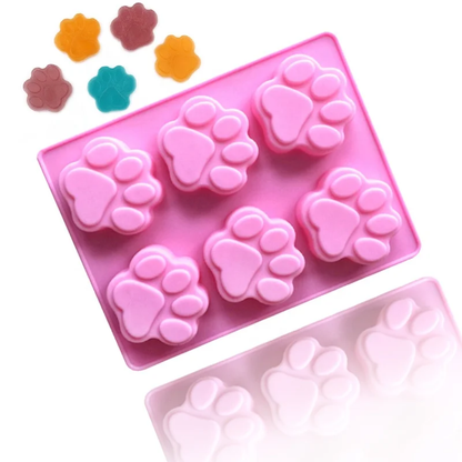 Paw Print Silicone Chocolate Mold – 6 Cavity