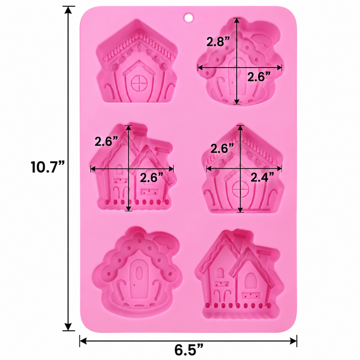 Gingerbread Village Silicone Chocolate Mold – 6 Cavity