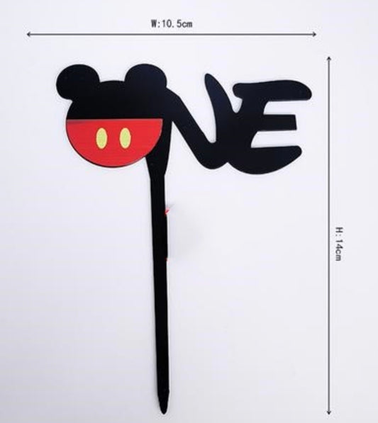 Mickey Mouse One Cake Topper