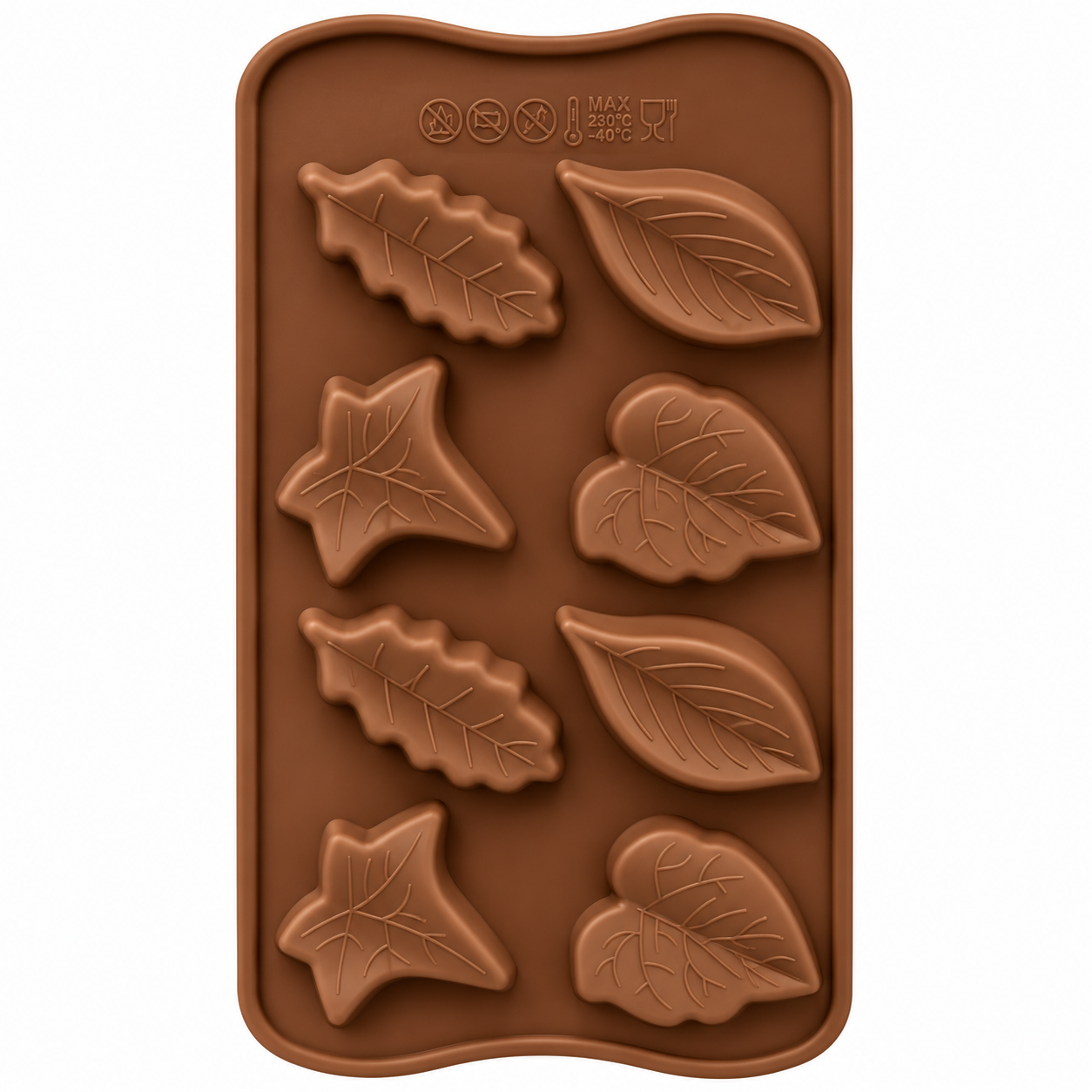 Assorted Fall Leaves Silicone Chocolate Mold – 8 Cavity