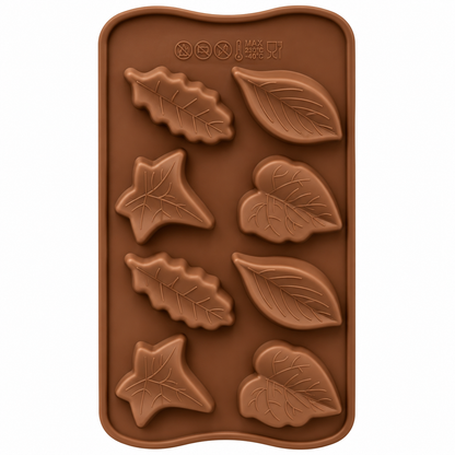 Assorted Fall Leaves Silicone Chocolate Mold – 8 Cavity