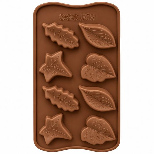 Assorted Fall Leaves Silicone Chocolate Mold – 8 Cavity