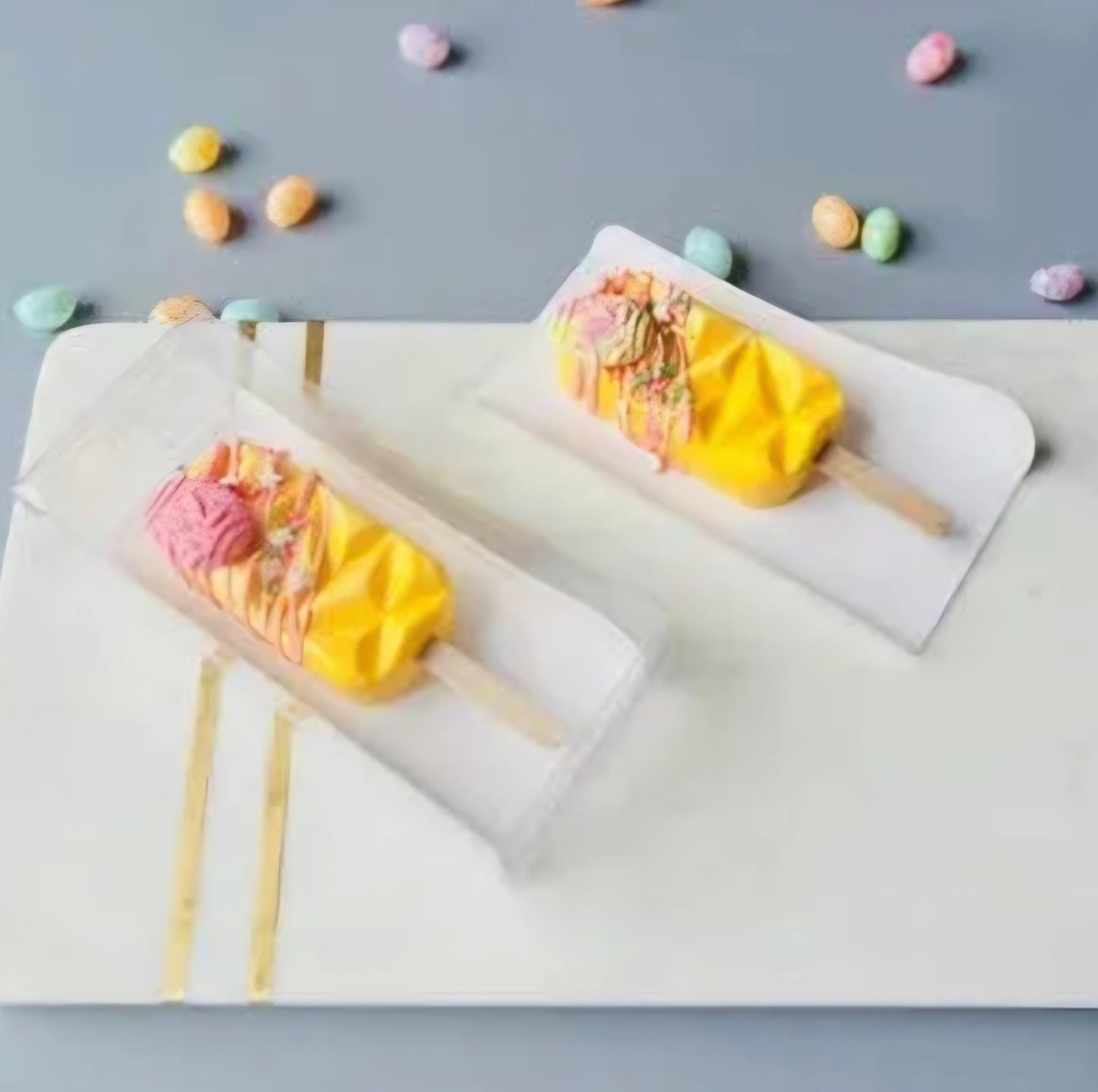 Clear Cakesicle Box White Insert 6 Count