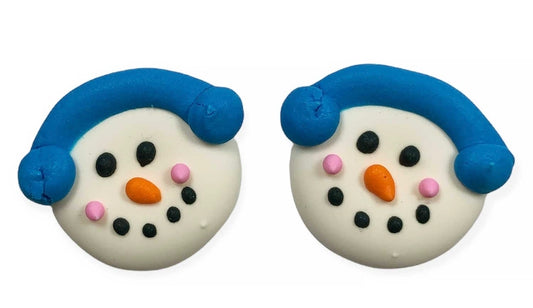 Edible Decorations Snowman Face 6 Count 1 Inch