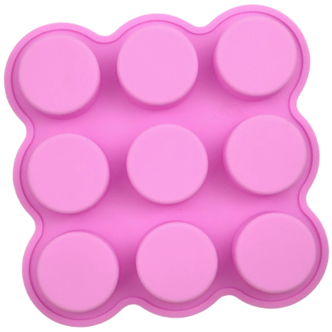 Round Cookie Bar Silicone Mold – 9 Cavity