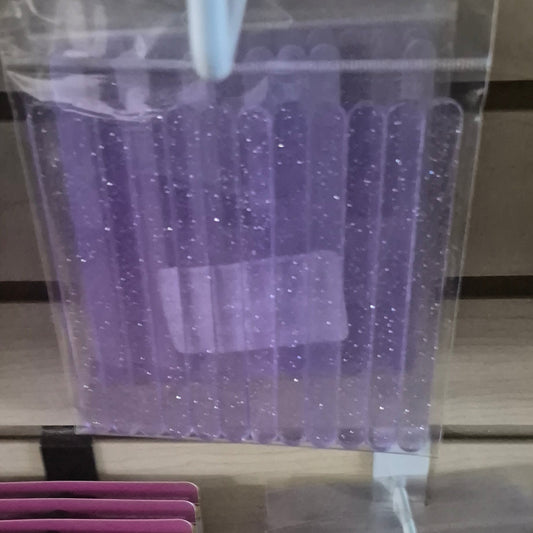 Popsicle Sticks Purple Glitter