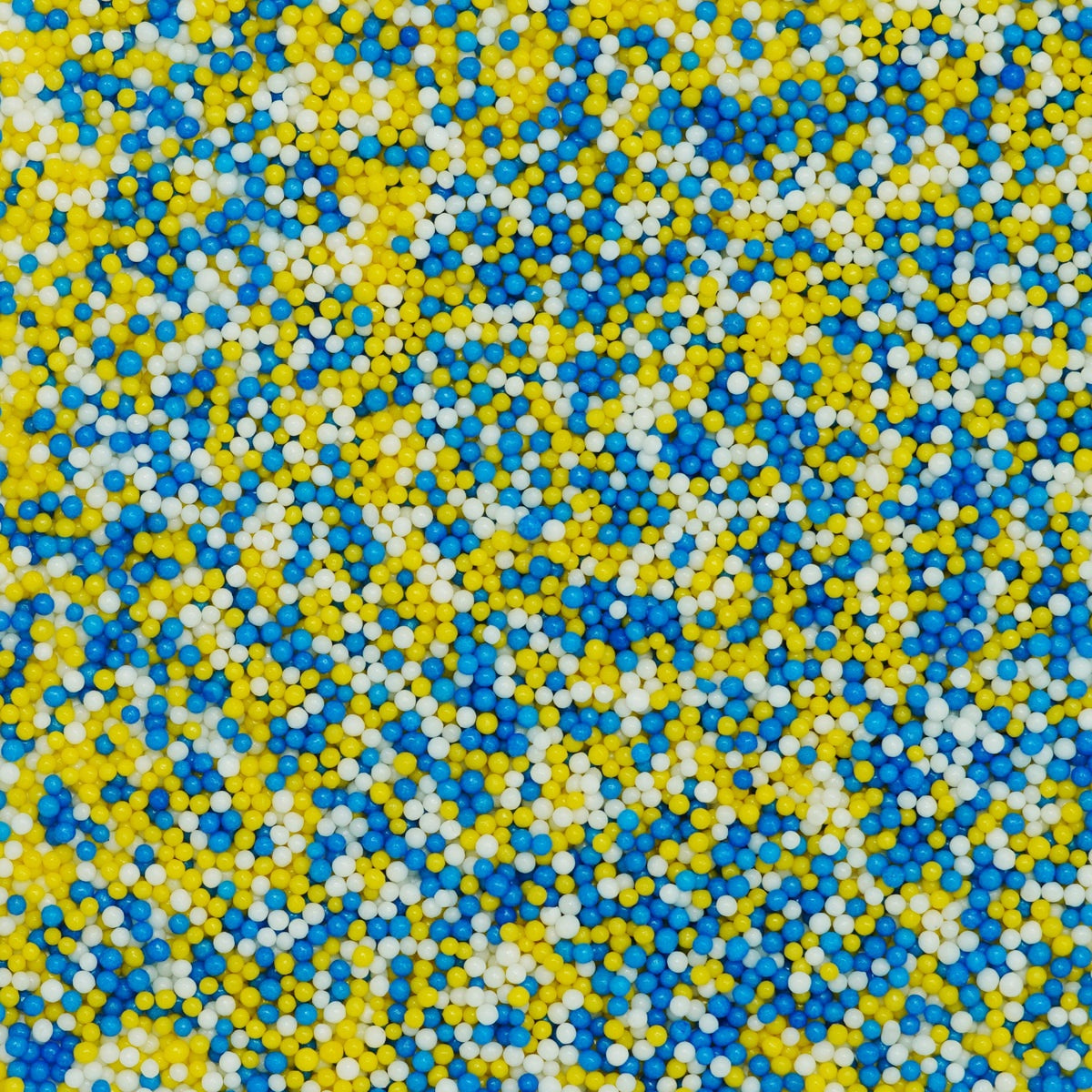Royal Blue Yellow White Graduation Nonpareil Mix