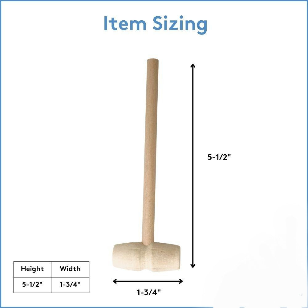 Wooden Mallet for Breakable Chocolate Hearts & Smash Desserts