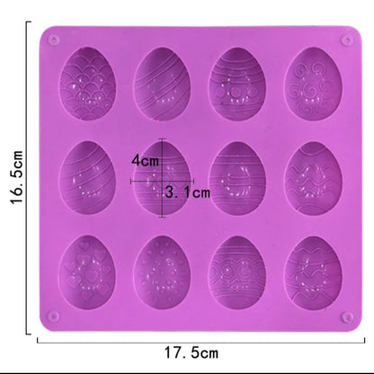 Easter Egg Chocolate Candy Mold – Bite Sized 12 Cavity