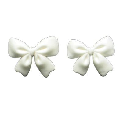 Edible Decorations Fondant Bows White 3 Count