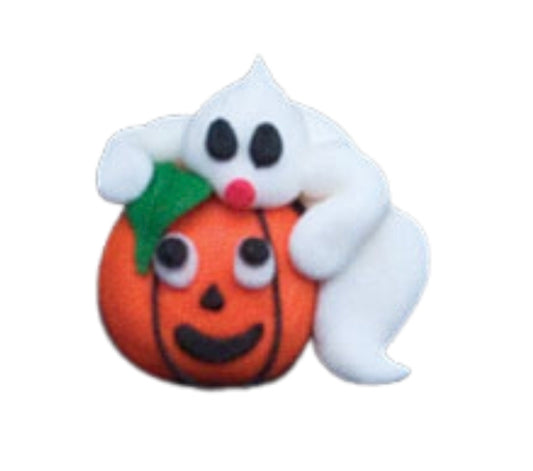 Edible Decorations Pumpkin With Ghost 6 Count