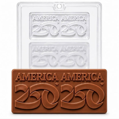 America 250th Anniversary Chocolate Bar Mold | Patriotic Candy Mold for July 4 Celebrations