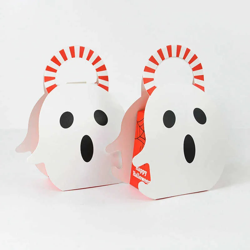 Ghost Halloween Candy Treat Boxes with Handles – 5 Count