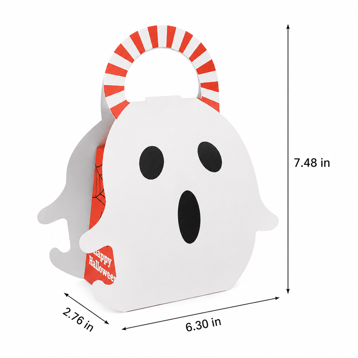 Ghost Halloween Candy Treat Boxes with Handles – 5 Count