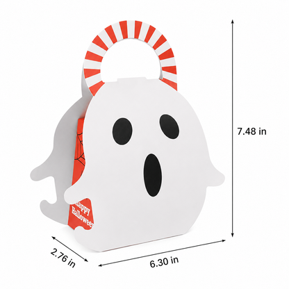 Ghost Halloween Candy Treat Boxes with Handles – 5 Count