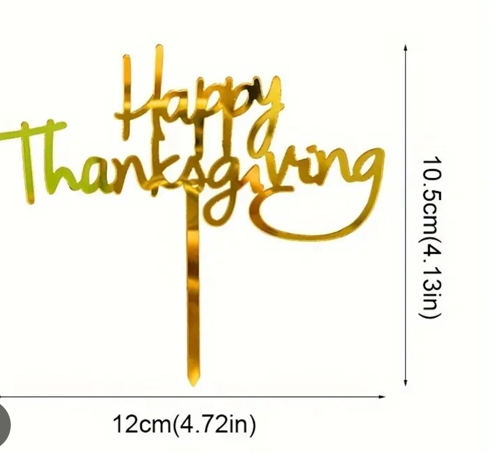 Happy Thanksgiving Cake Topper