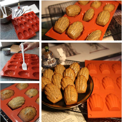 Madeleine Shell Silicone Mold 9 Cavity