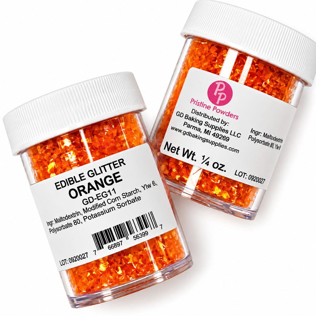 Edible Glitter Orange .25 Oz