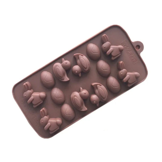 Easter Egg, Bunny & Duck Silicone Chocolate Mold Spring Candy & Fondant Mold