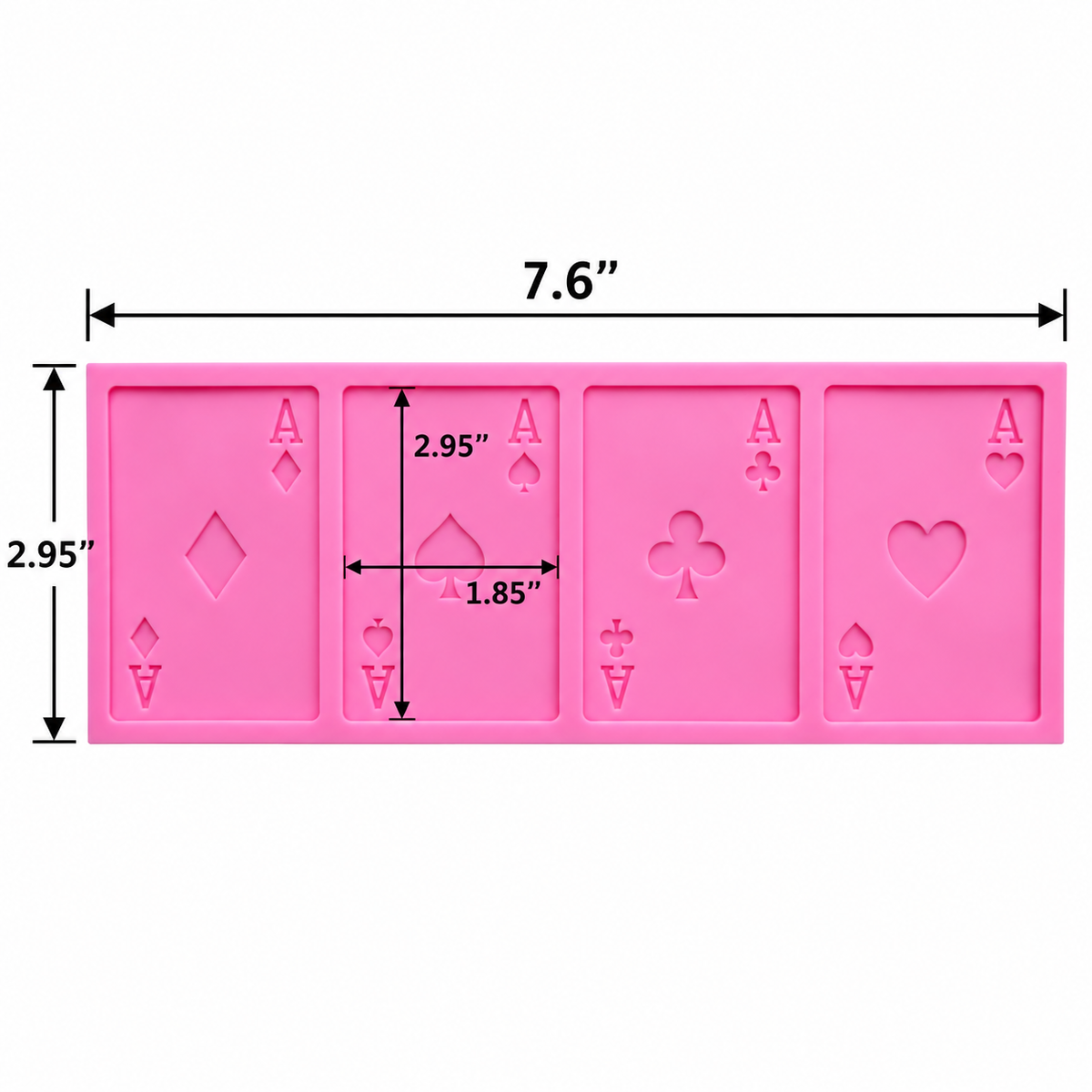 Playing Card Fondant Silicone Mold – 4 Aces