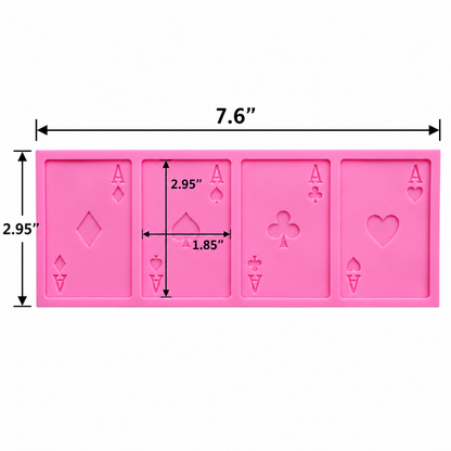 Playing Card Fondant Silicone Mold – 4 Aces