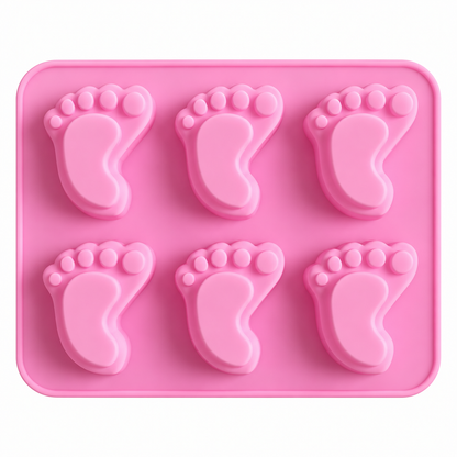 Baby Foot Silicone Chocolate Mold – 6 Cavity
