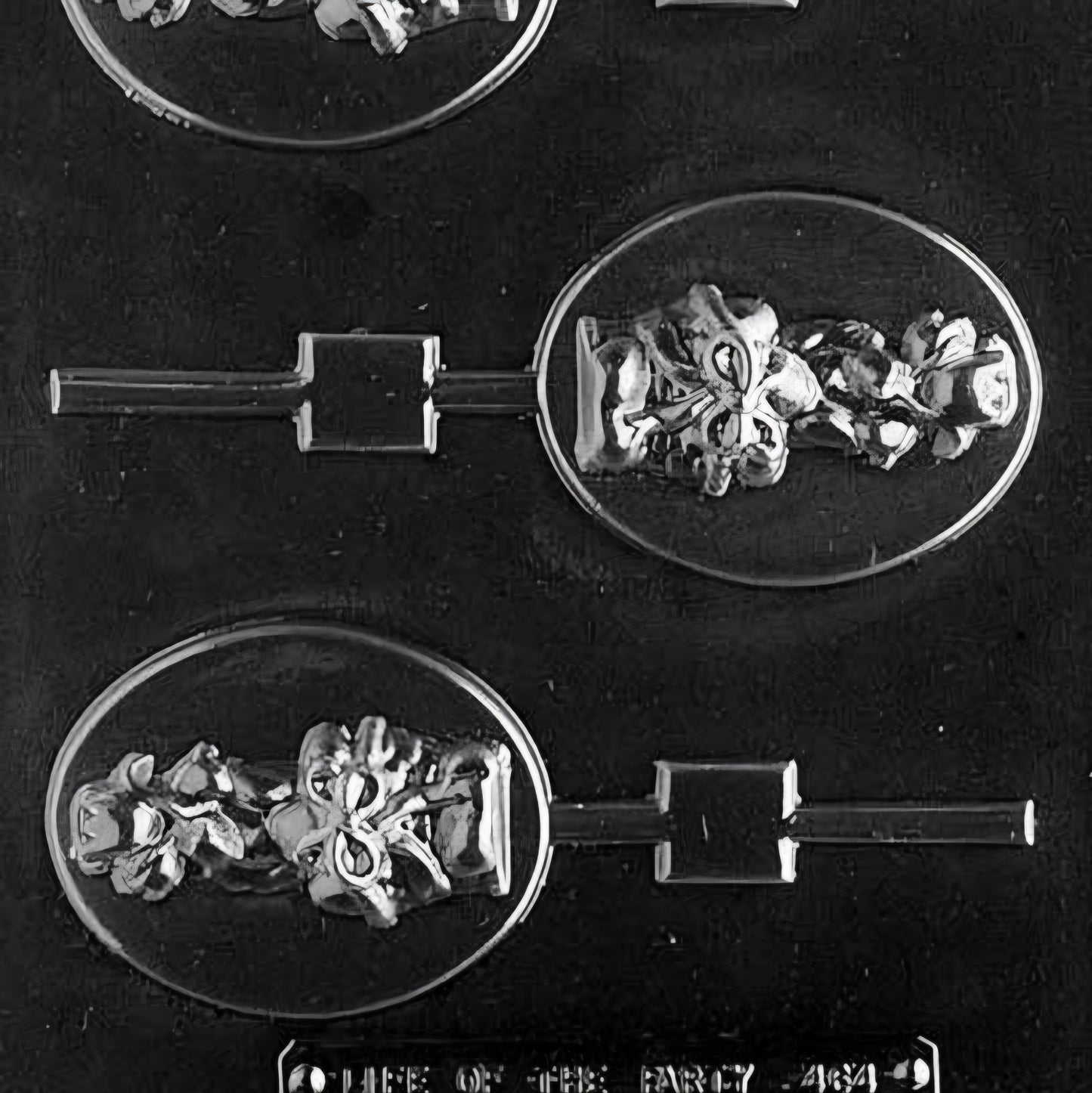 Floral Bouquet Cameo Chocolate Lollipop Mold
