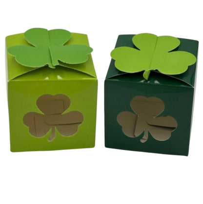 St. Patricks Day Clover Treat Boxes – 3in Set of 4