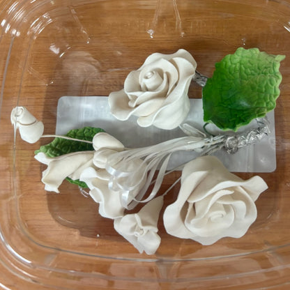 Tea Rose Gum Paste Spray White