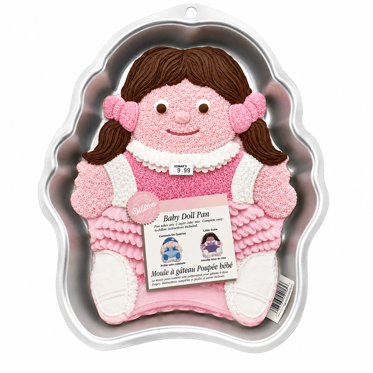 Wilton Baby Doll Cake Pan New w/ Insert Aluminum Vintage 2000 Baby Shower